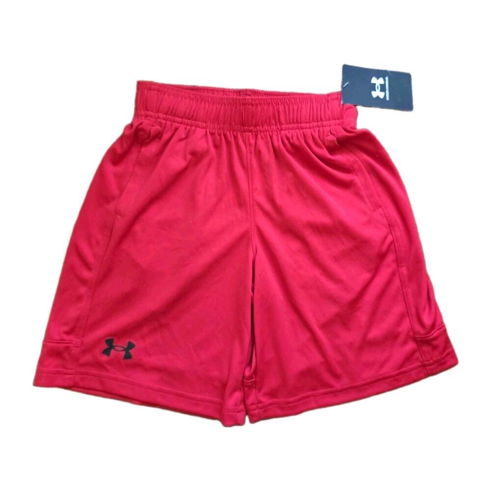NWT Under Armour Youth Small Red Shorts School Gym Training